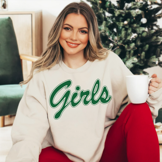 (Shirt not Included) Girls in Green - Clear Film Transfer