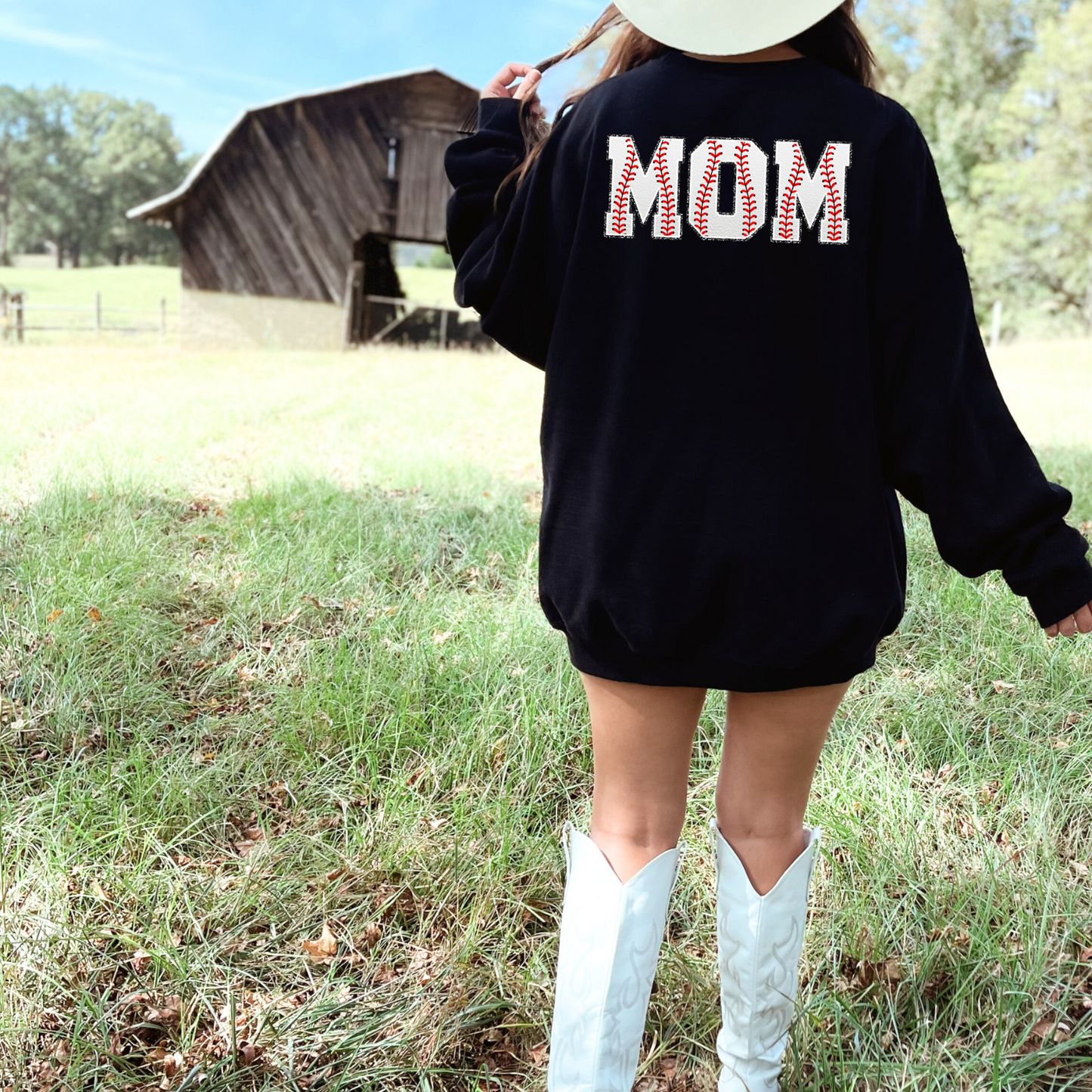 (shirt not included) MOM in baseball font  - Clear Film Transfer