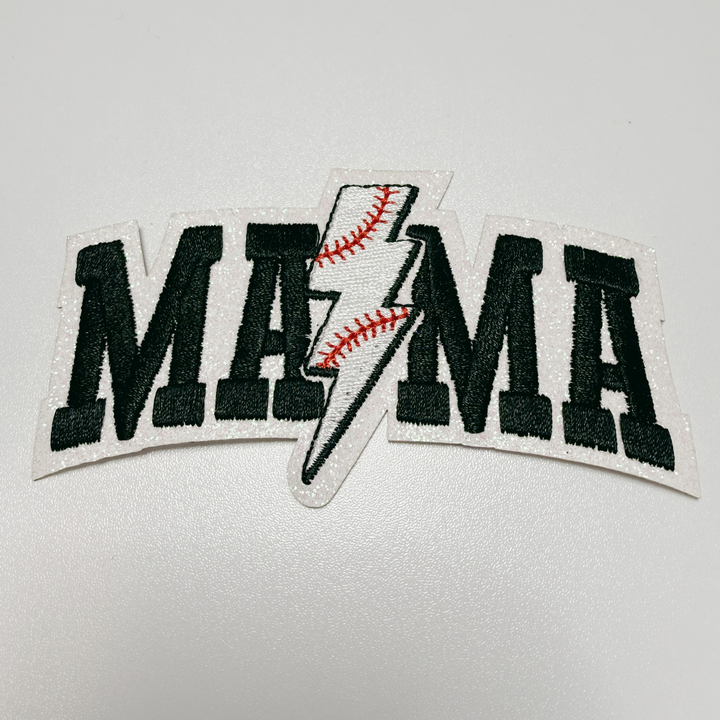 4” Baseball Mama -  Embroidered Hat Patch