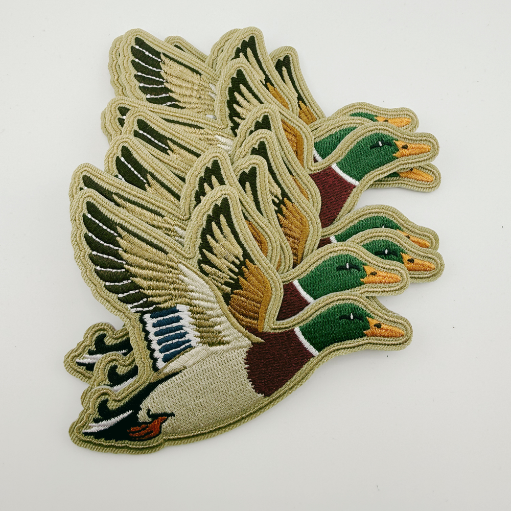 TEELUX Flying Duck embroidered hat patch