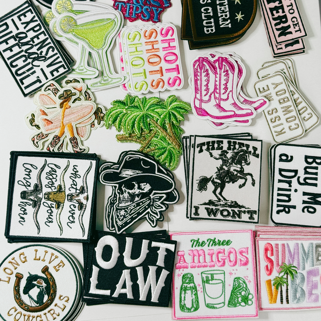 75, 150, or 400 pc Patch Bundle - grab bag -  Embroidered Hat Patch