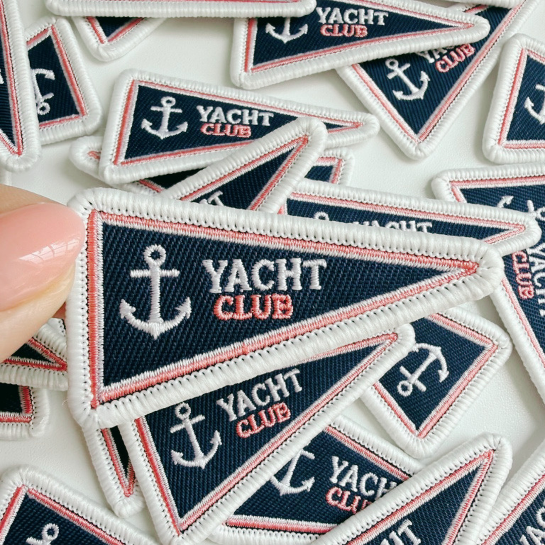 2.5" Yacht Club Flag -  Embroidered Hat Patch
