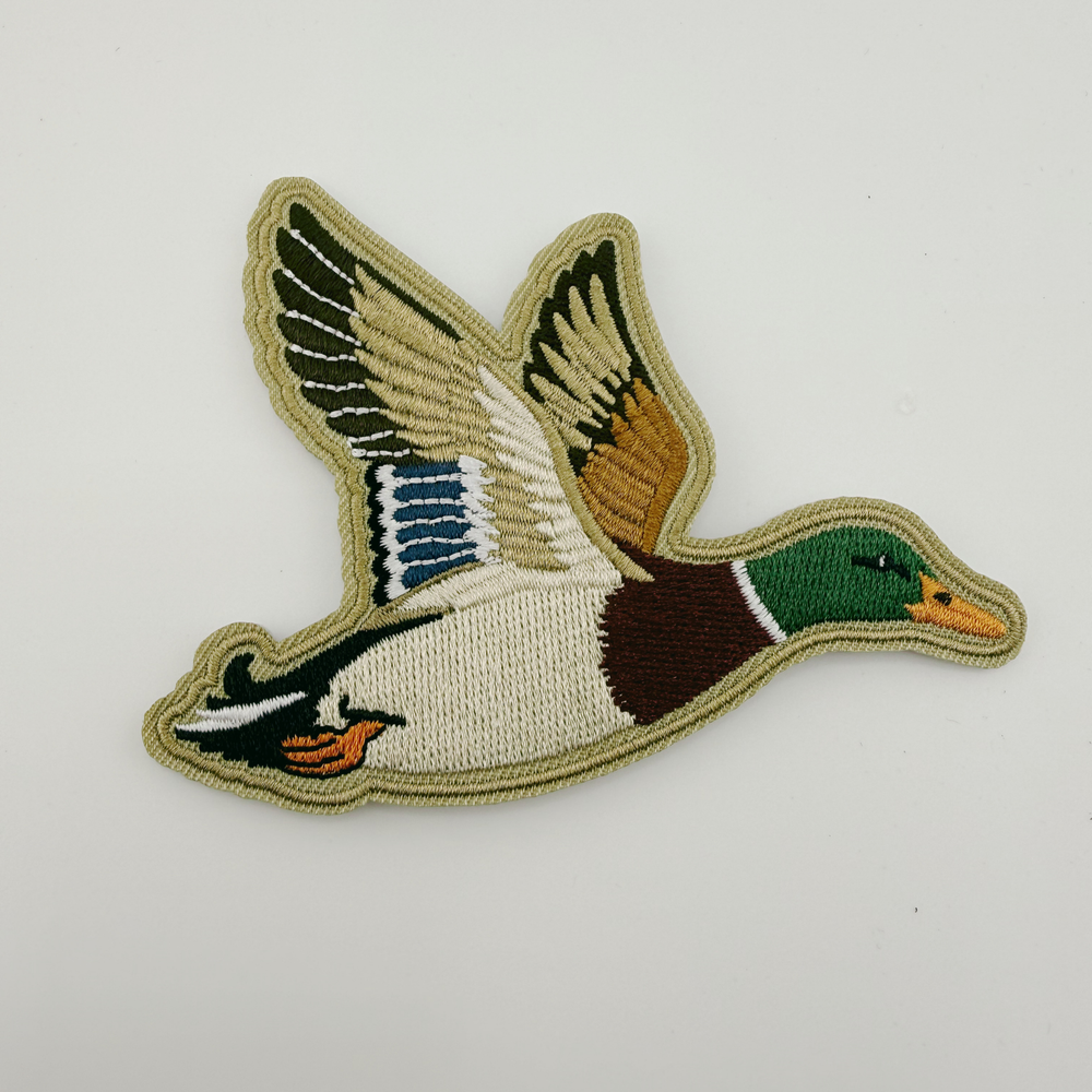 TEELUX Flying Duck embroidered hat patch