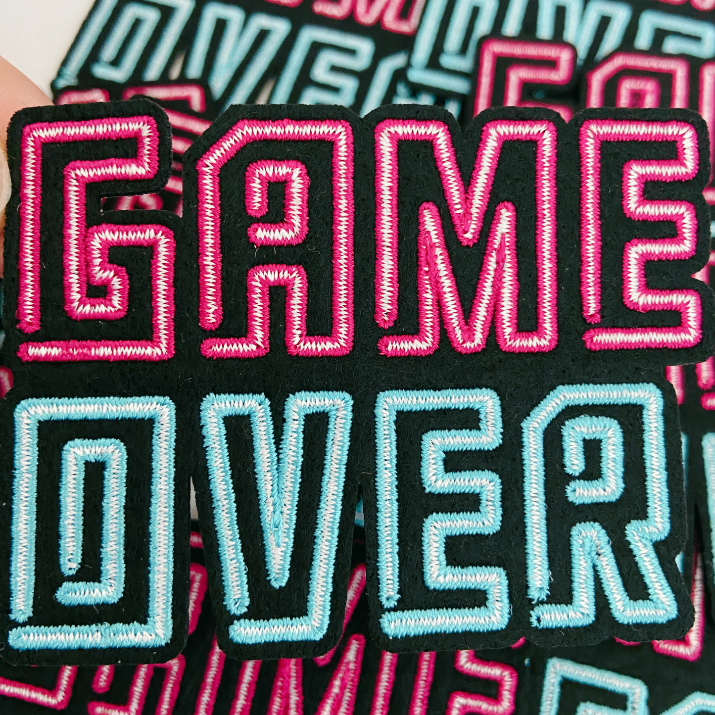 3" Game Over -  Embroidered Hat Patch
