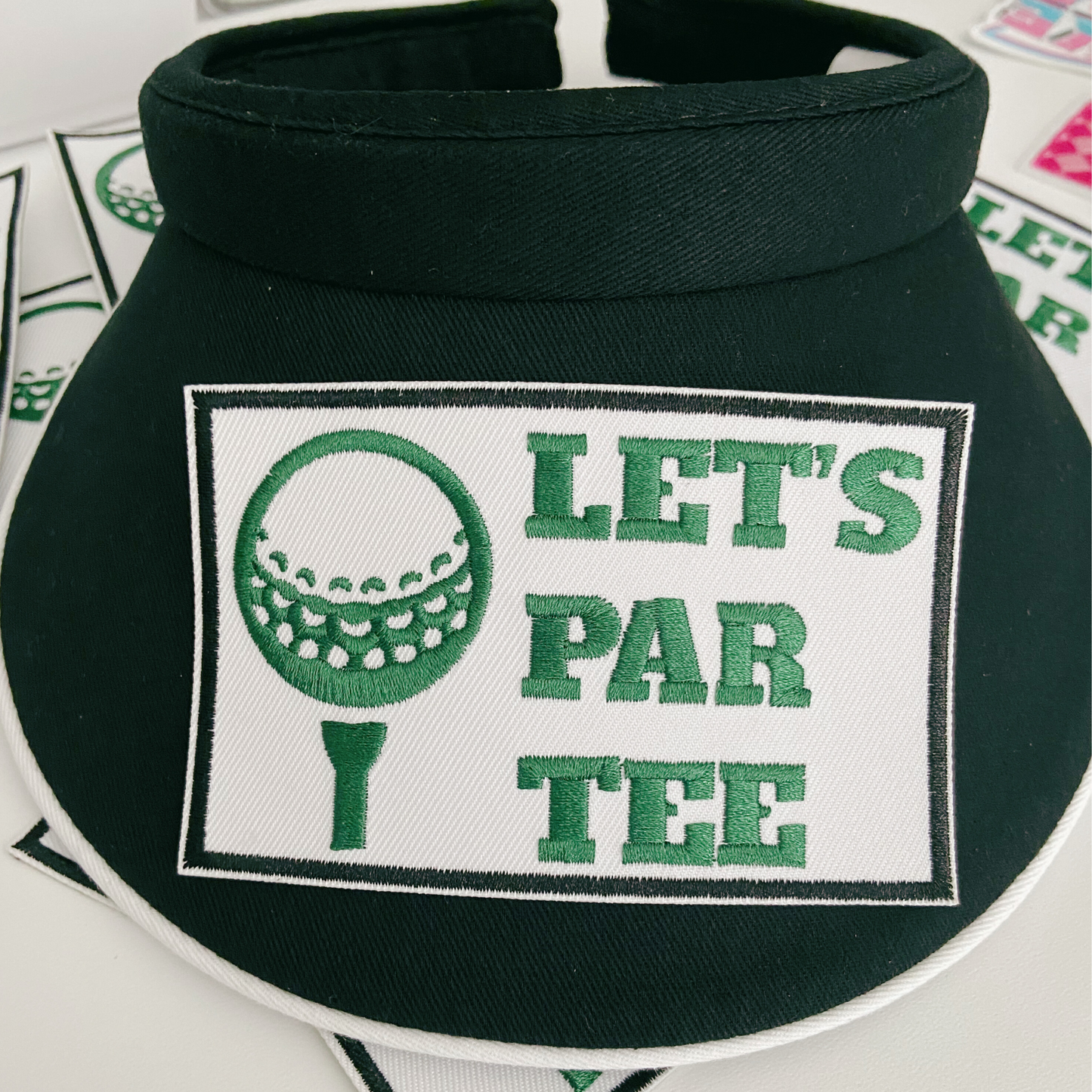 4” LET'S PAR TEE (golf)  -  Embroidered Hat Patch