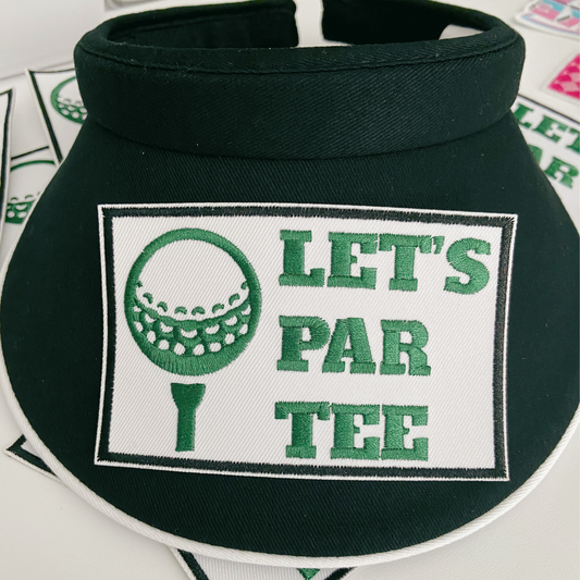 4” LET'S PAR TEE (golf) - Embroidered Hat Patch