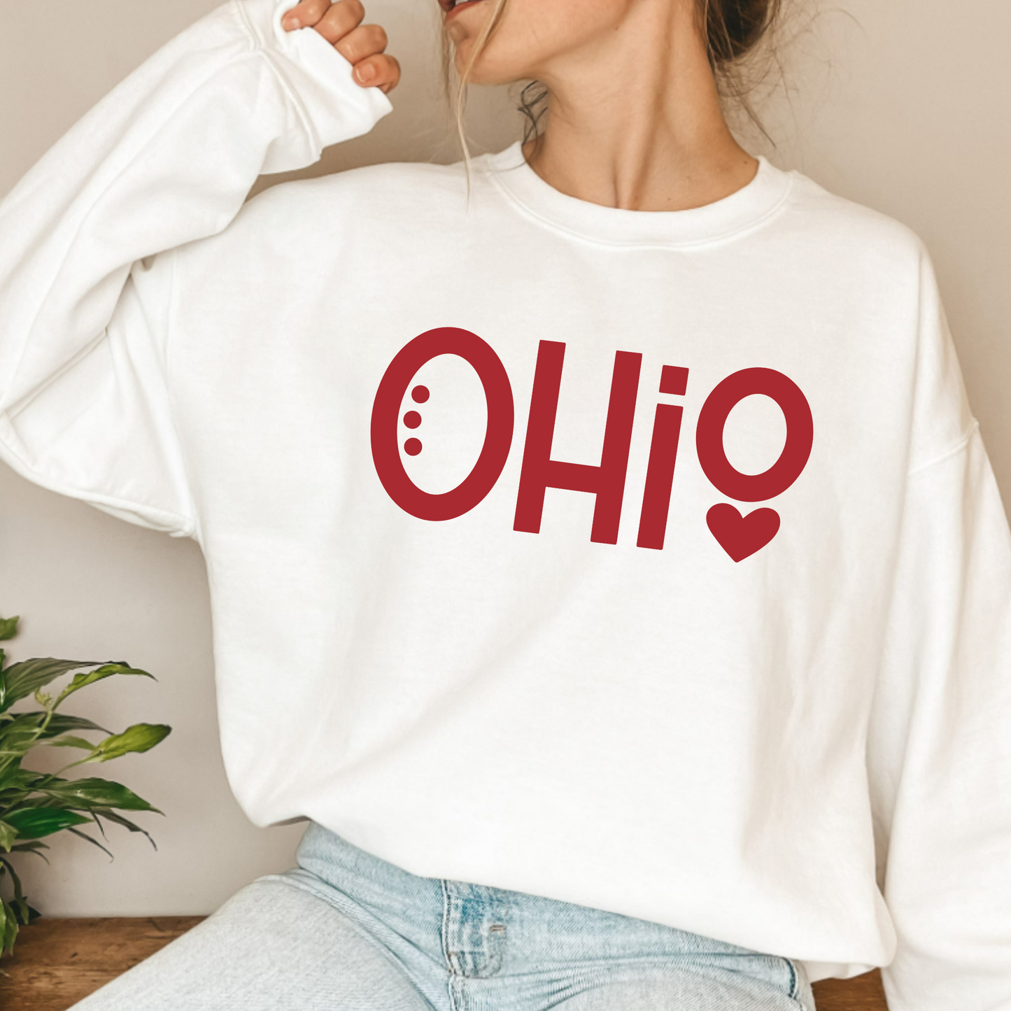 (shirt not included) OHIO Heart in RED -  Screen print Transfer