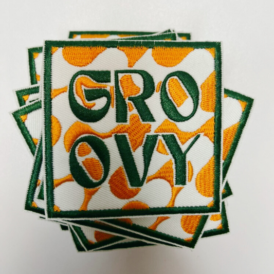 3" GROOVY - Embroidered Hat Patch