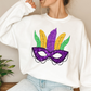 (shirt not included) Mardi Gras Mask - Matte Clear Film Transfer