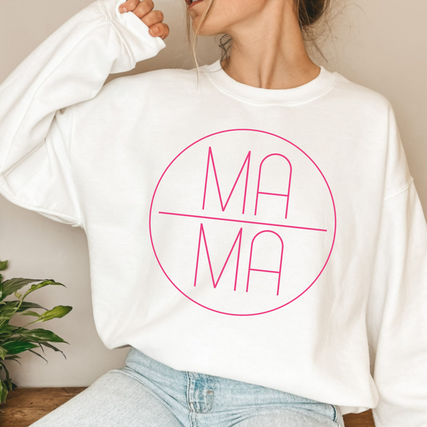 (shirt not included) MAMA in Pink - Screen print Transfer