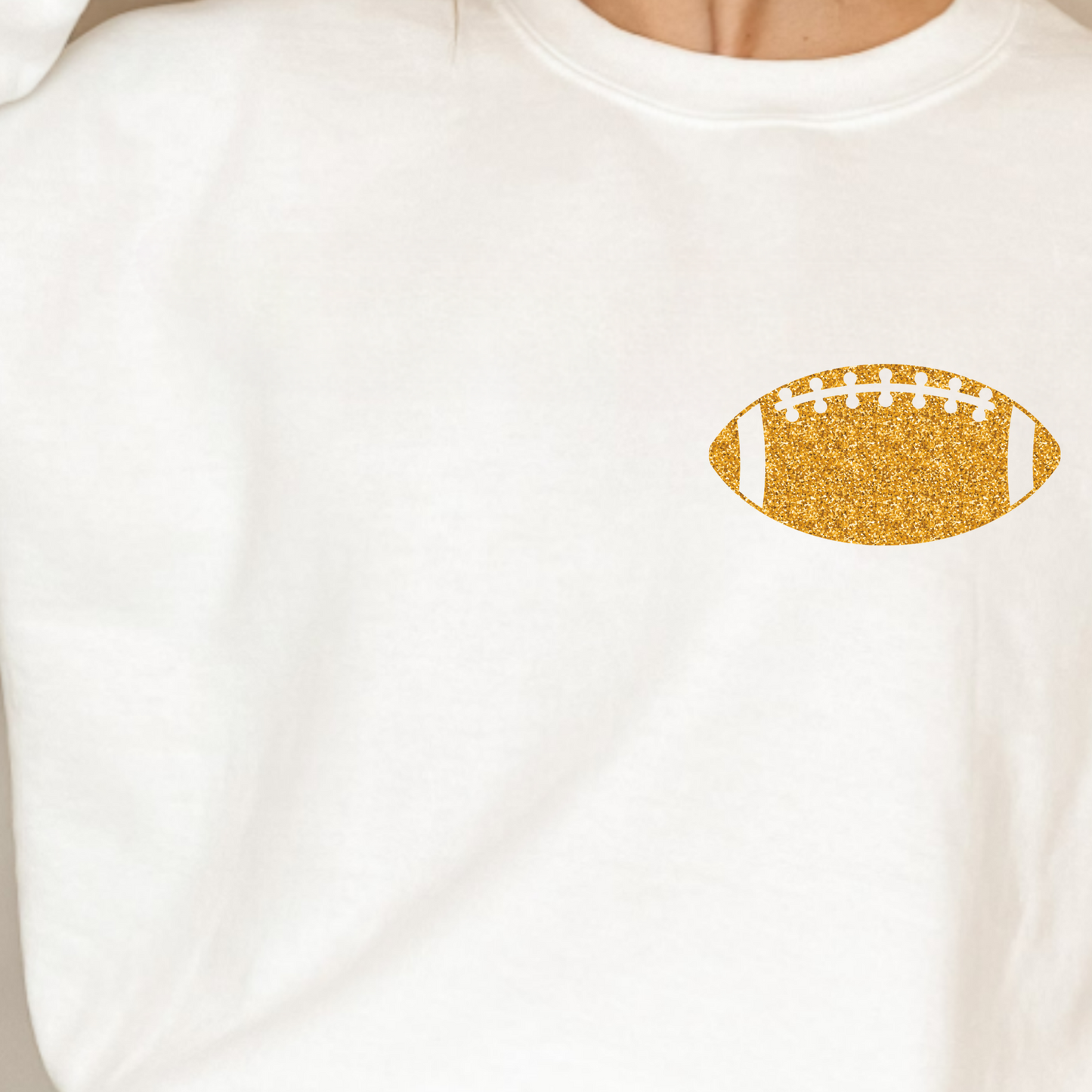(Shirt not included) GOLD football POCKET - Clear Film Transfer