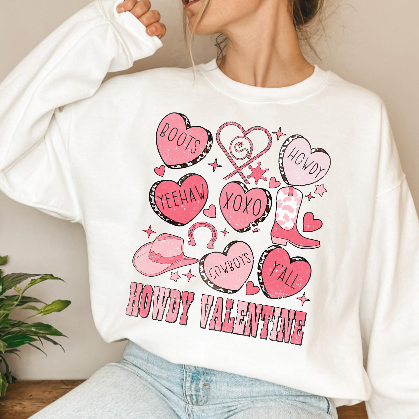 (Shirt not included) Howdy Valentine - Clear Film Transfer