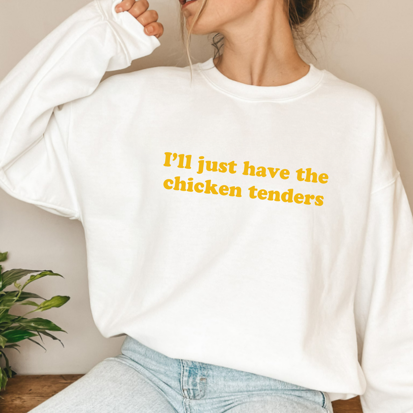 (shirt not included) I'll have the chicken tenders - Clear Film Transfer