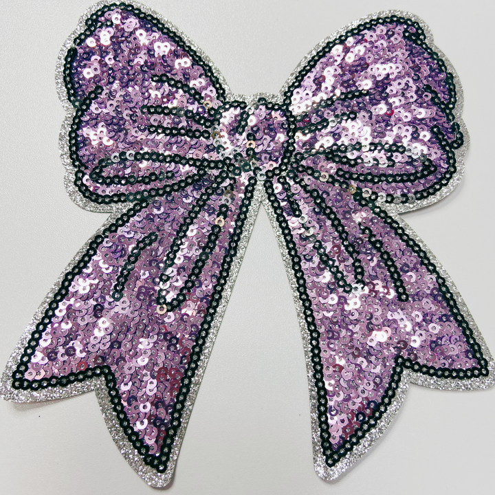 5.5" Sequin Bow - Sold in Sets of 2 - multiple color choices.  - SEQUIN Patch
