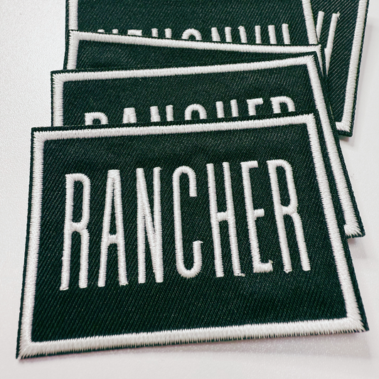 3"  RANCHER -  Embroidered Hat Patch