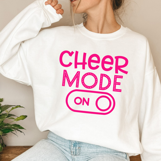 (shirt not included) CHEER Mode ON - Hot Pink -  Screen print Transfer