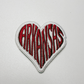 2" Arkansas Heart -  Embroidered Hat Patch