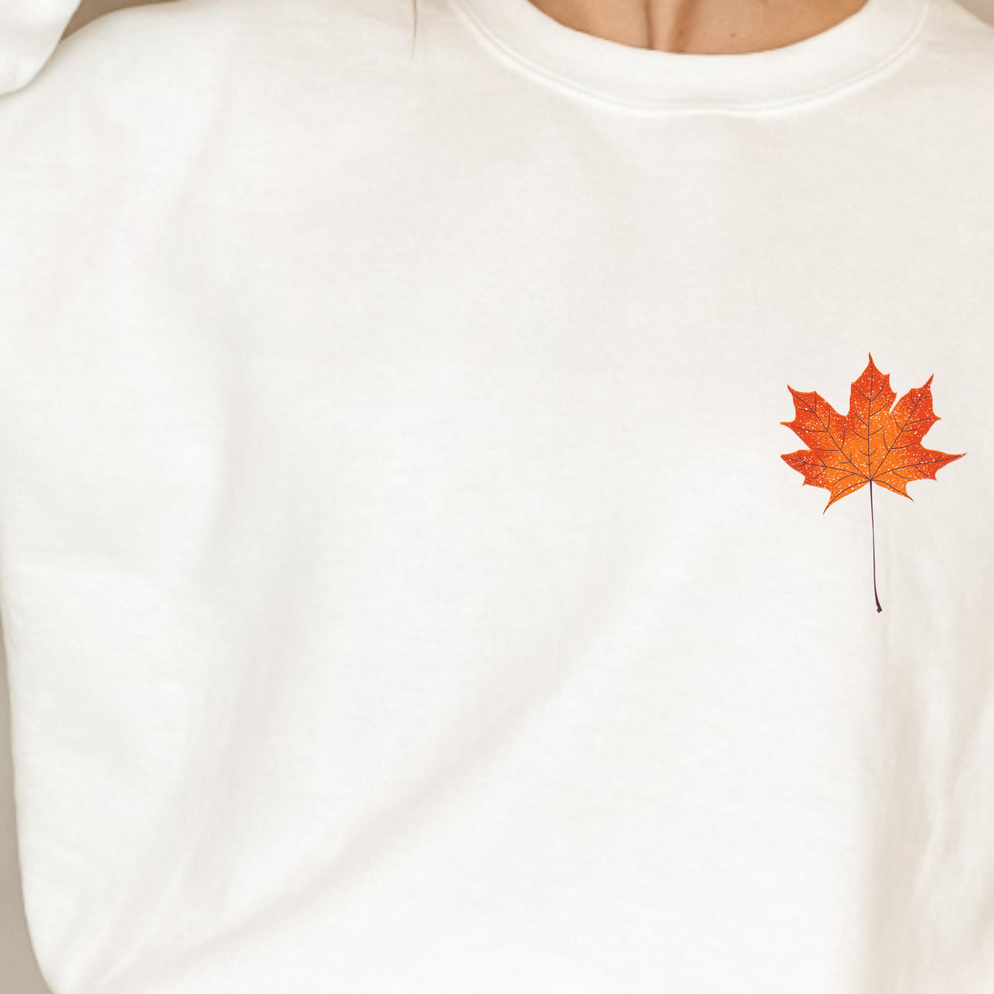 (Shirt not included) Fall Leaf POCKET - Clear Film Transfer