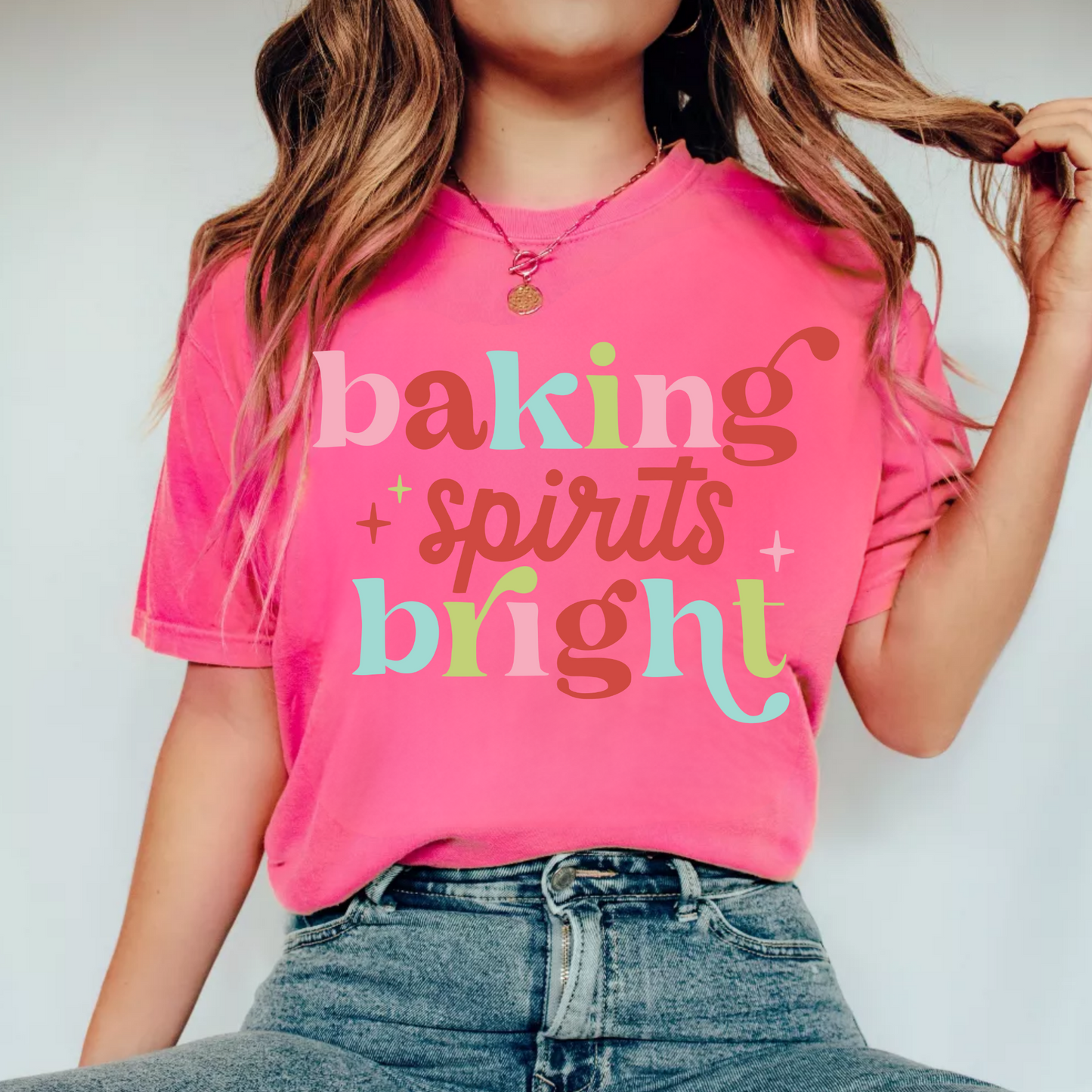 (Shirt not included) Baking Spirits Bright-  Clear Film Transfer