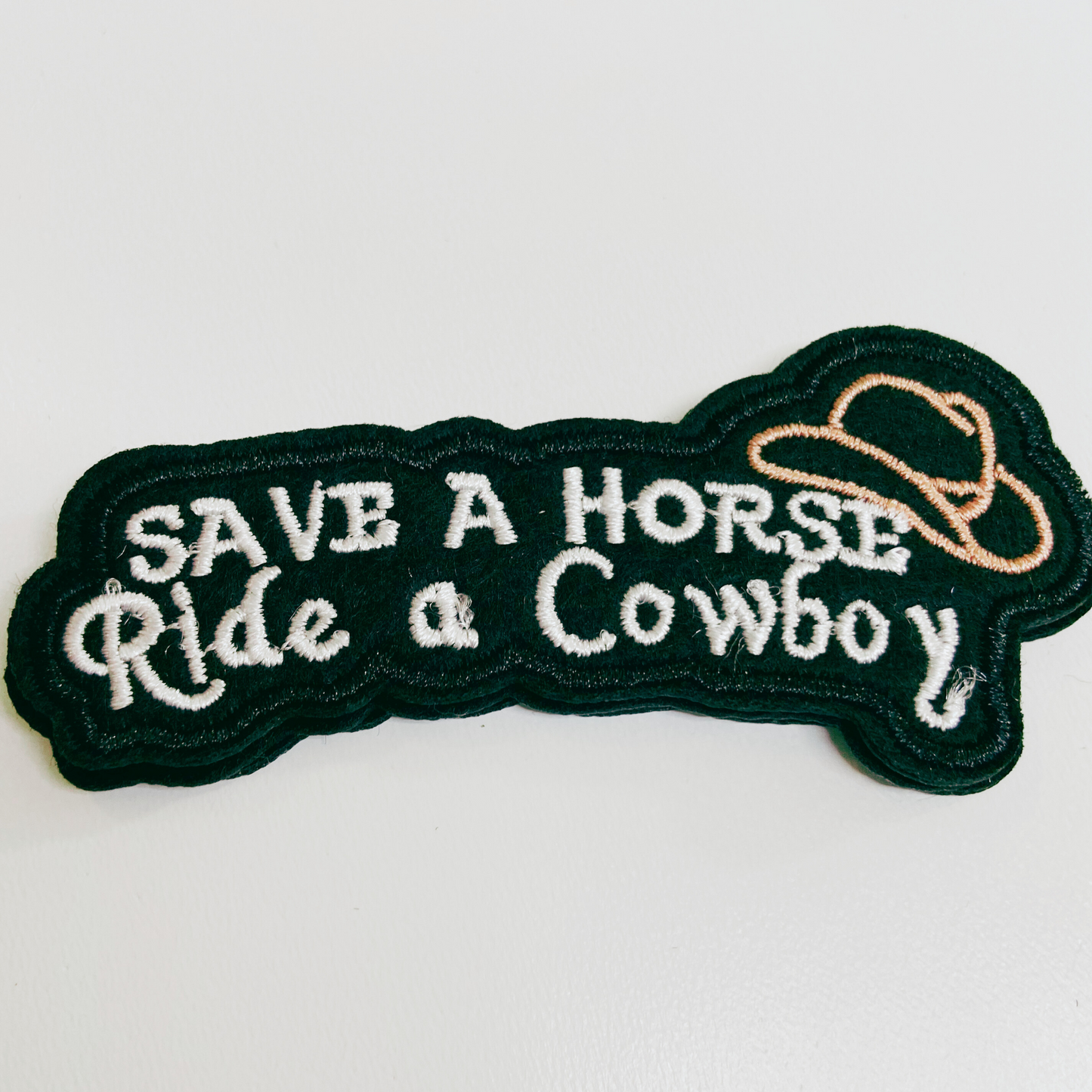 3" Save a Horse Ride a Cowboy -  Embroidered Hat Patch