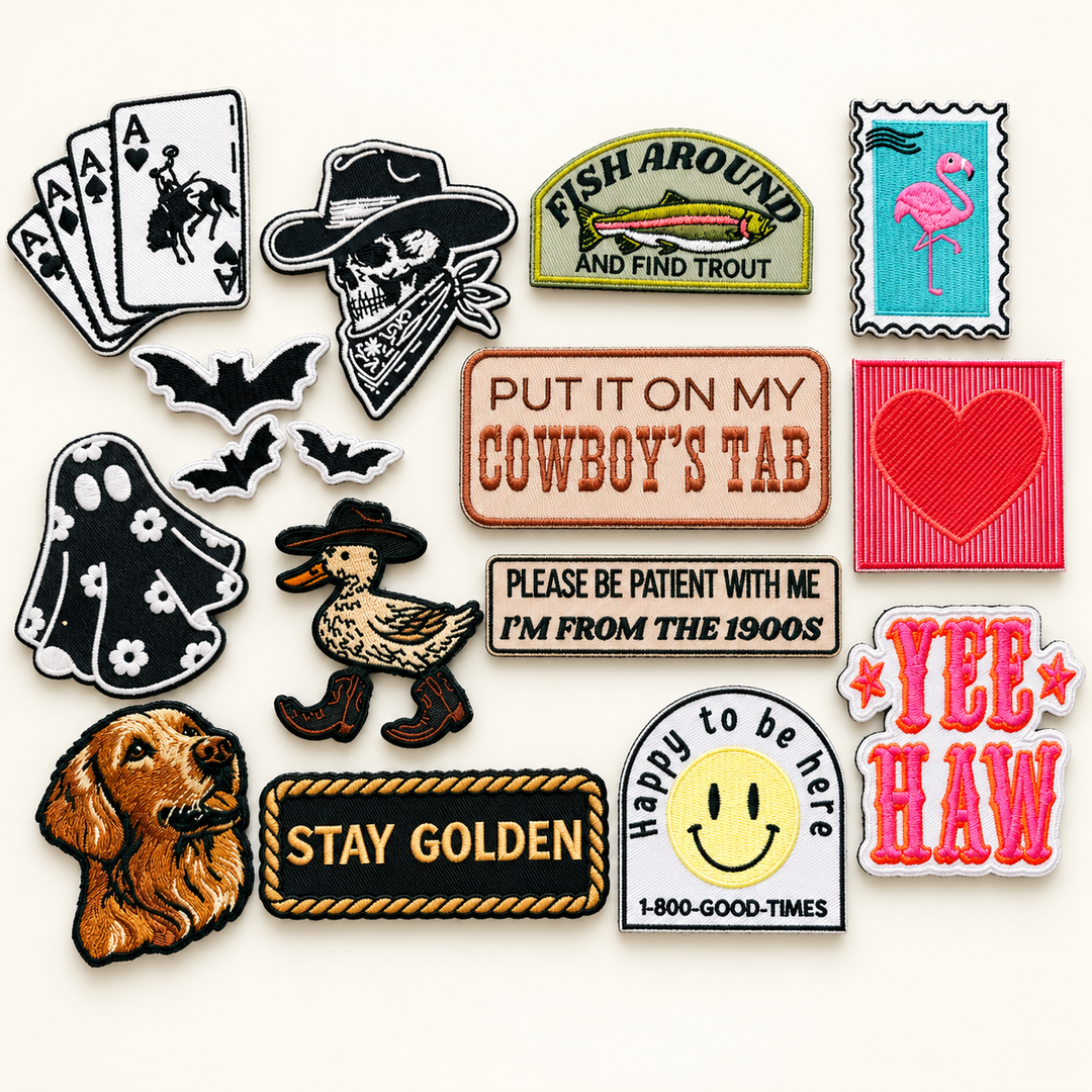 Complete 14-piece Velcro patch collection