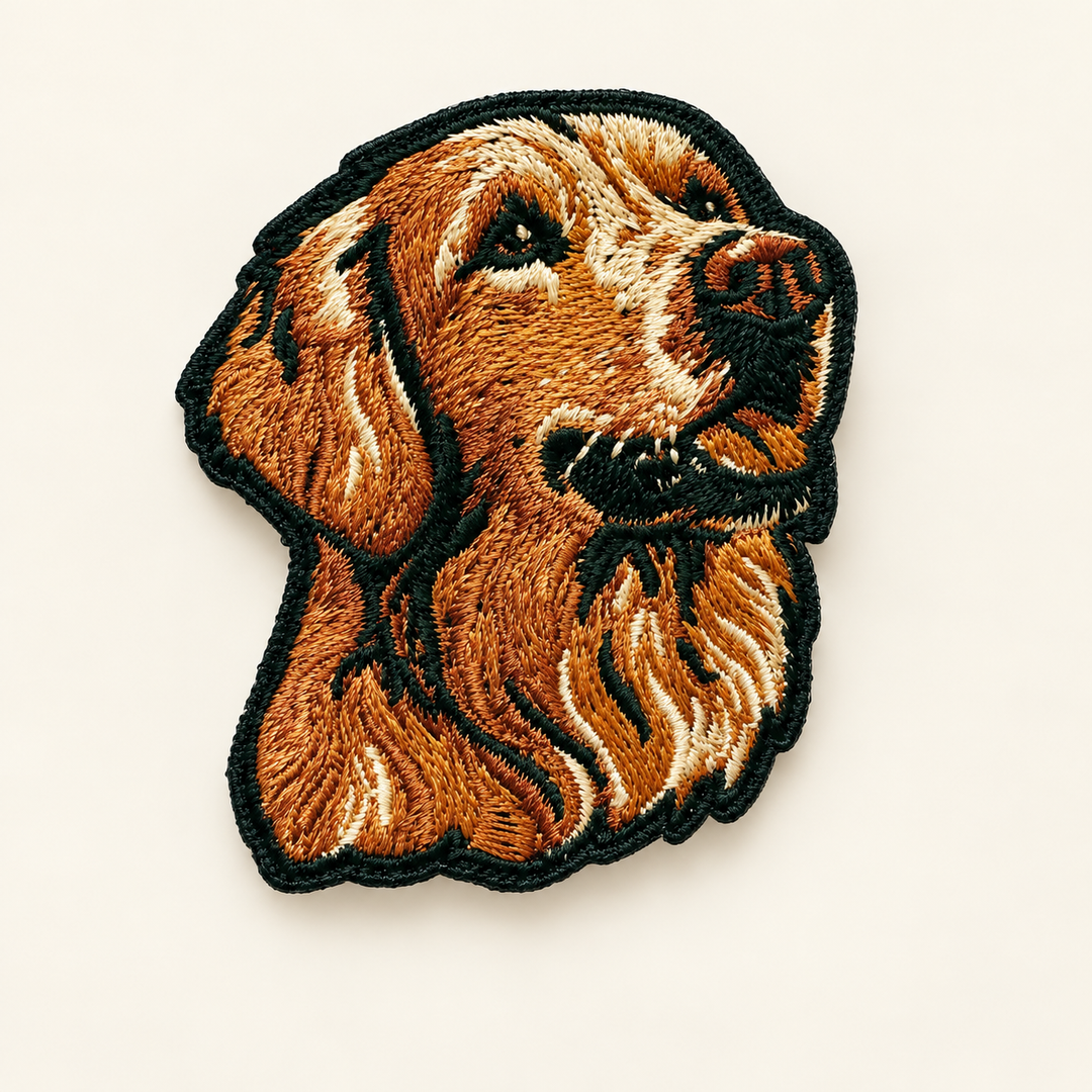 Golden Retriever embroidered Velcro patch